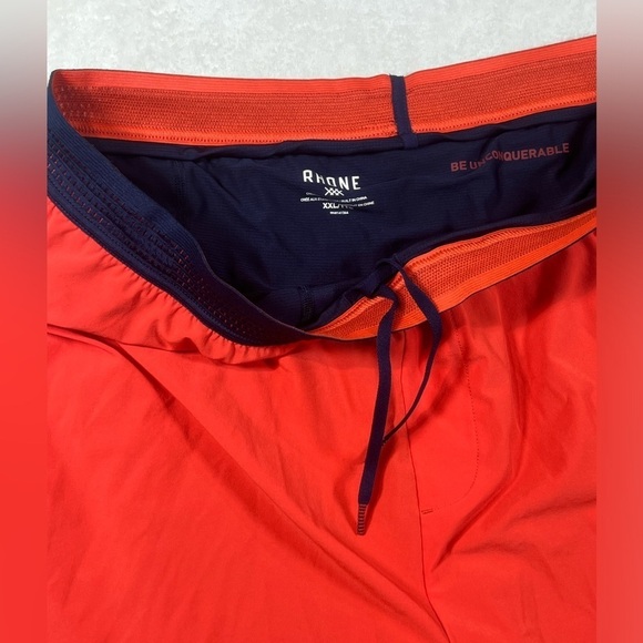 Rhone XXL Athletic Shorts Amber Red Stretch Performance Wicking EUC - Picture 6 of 10